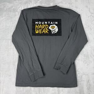 Mountain Hardwear Long Sleeve T-Shirt Men’s S Gray Cotton Gorpcore Outdoor Y2K